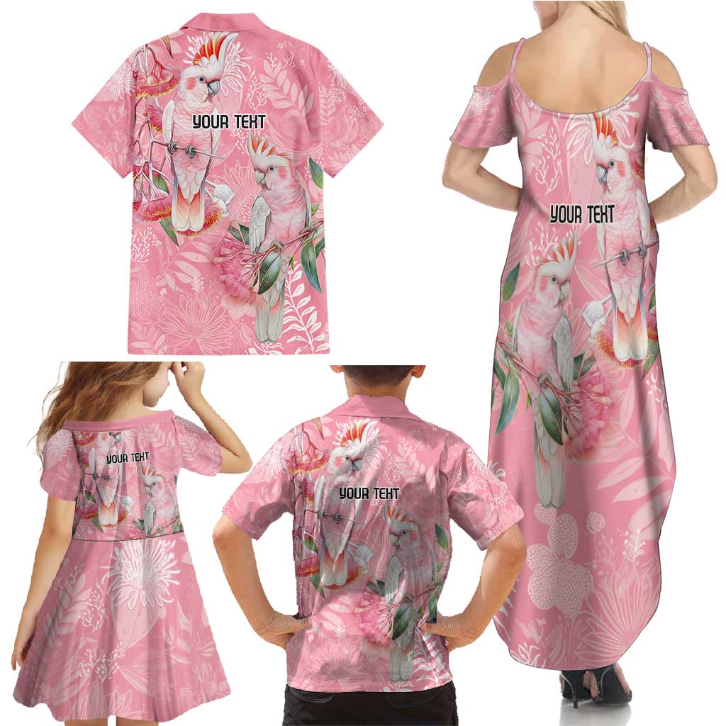 Personalised Galah Cockatoo Eucalyptus Flowers Family Matching Summer Maxi Dress and Hawaiian Shirt Australian Breast Cancer Spirit - Aussie Hoodie