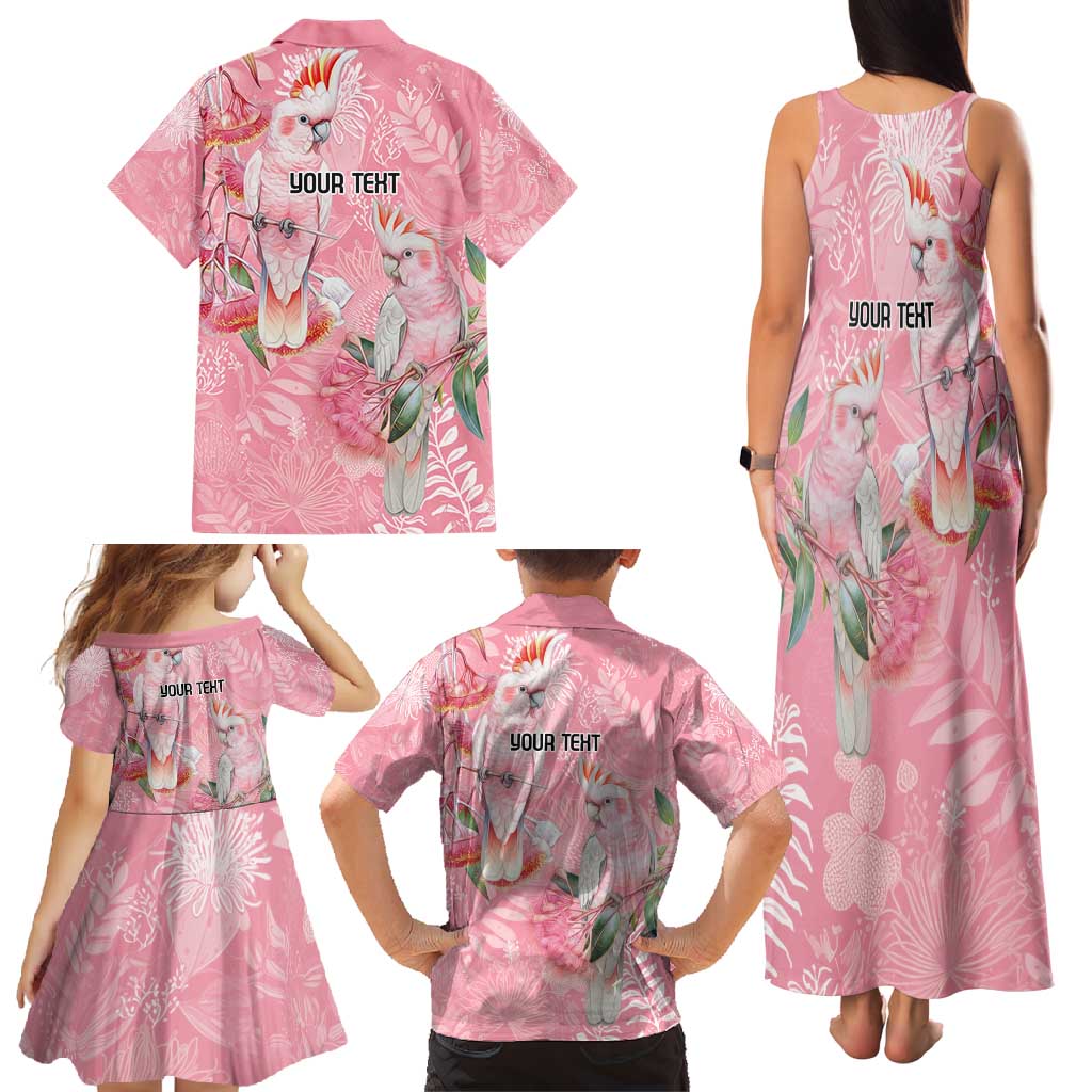 Personalised Galah Cockatoo Eucalyptus Flowers Family Matching Tank Maxi Dress and Hawaiian Shirt Australian Breast Cancer Spirit - Aussie Hoodie