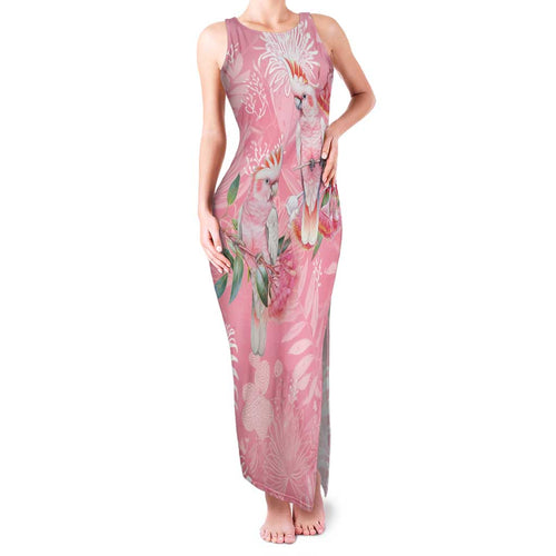 Personalised Galah Cockatoo Eucalyptus Flowers Family Matching Tank Maxi Dress and Hawaiian Shirt Australian Breast Cancer Spirit - Aussie Hoodie