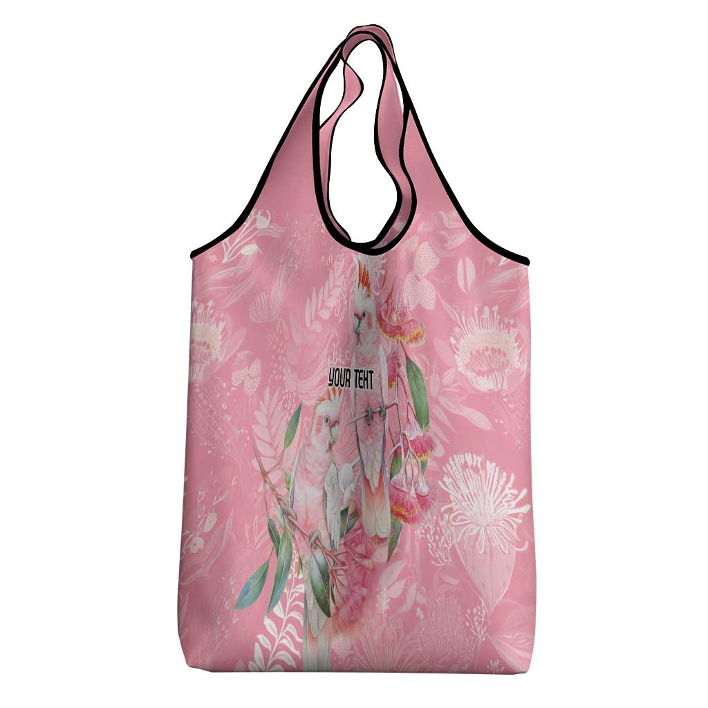 Personalised Galah Cockatoo Eucalyptus Flowers Grocery Bag Australian Breast Cancer Spirit - Aussie Hoodie