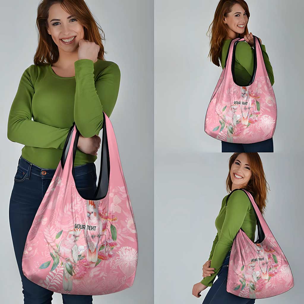 Personalised Galah Cockatoo Eucalyptus Flowers Grocery Bag Australian Breast Cancer Spirit - Aussie Hoodie