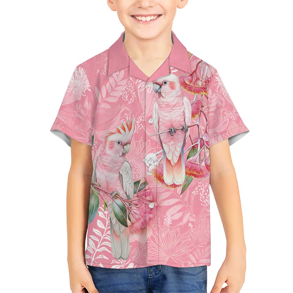 Personalised Galah Cockatoo Eucalyptus Flowers Hawaiian Shirt Australian Breast Cancer Spirit - Aussie Hoodie