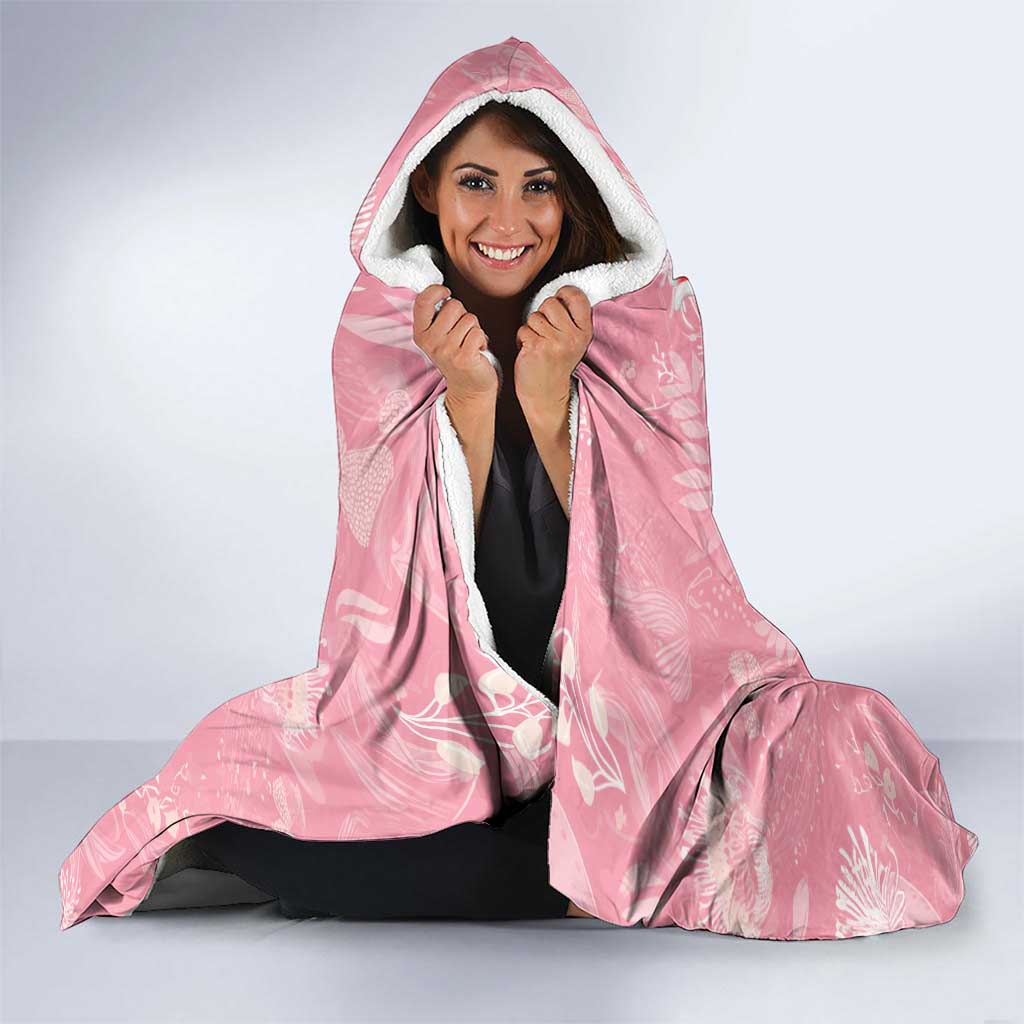 Personalised Galah Cockatoo Eucalyptus Flowers Hooded Blanket Australian Breast Cancer Spirit - Aussie Hoodie