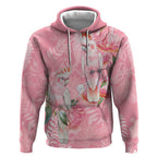 Personalised Galah Cockatoo Eucalyptus Flowers Hoodie Australian Breast Cancer Spirit - Aussie Hoodie