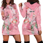 Personalised Galah Cockatoo Eucalyptus Flowers Hoodie Dress Australian Breast Cancer Spirit - Aussie Hoodie