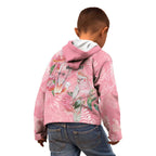 Personalised Galah Cockatoo Eucalyptus Flowers Kid Hoodie Australian Breast Cancer Spirit - Aussie Hoodie