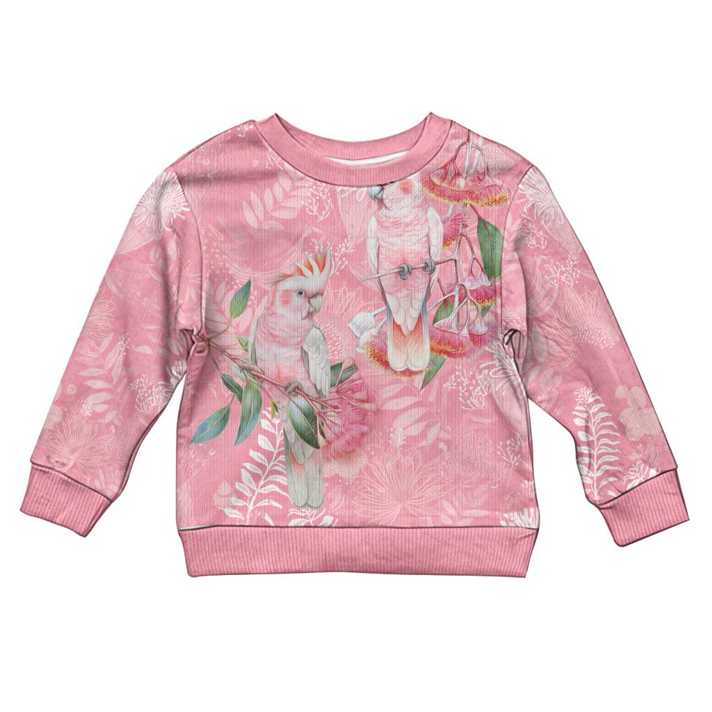 Personalised Galah Cockatoo Eucalyptus Flowers Kid Ugly Christmas Sweater Australian Breast Cancer Spirit - Aussie Hoodie