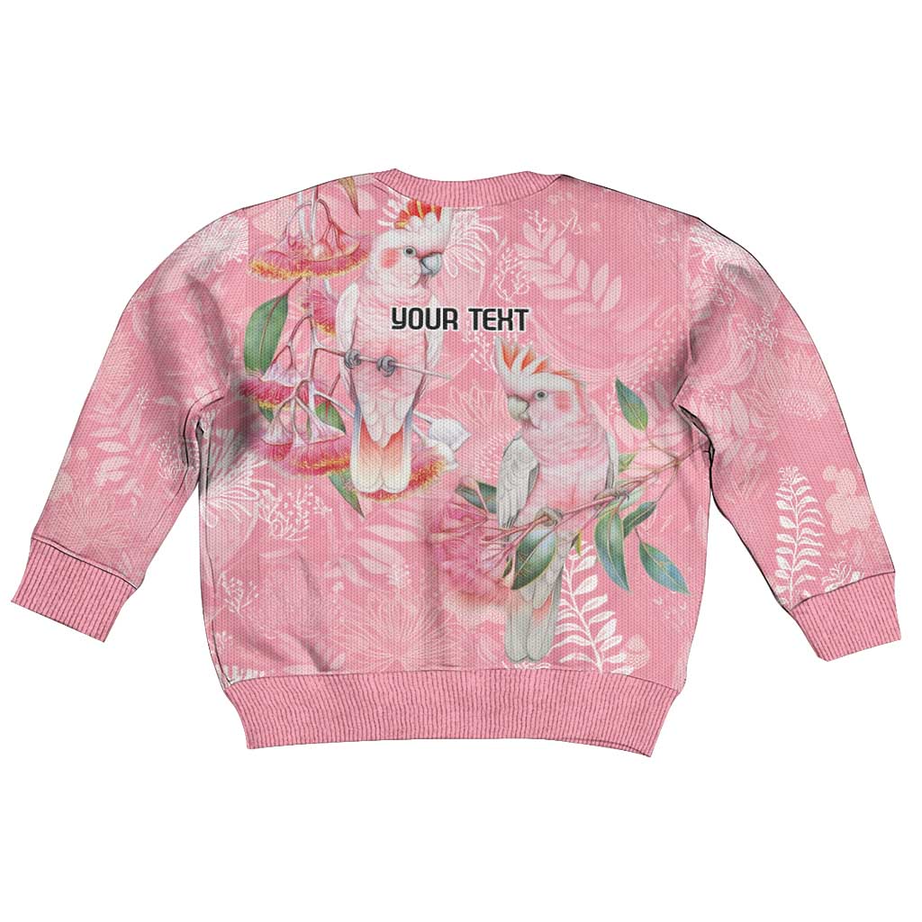 Personalised Galah Cockatoo Eucalyptus Flowers Kid Ugly Christmas Sweater Australian Breast Cancer Spirit - Aussie Hoodie
