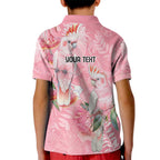 Personalised Galah Cockatoo Eucalyptus Flowers Kid Polo Shirt Australian Breast Cancer Spirit - Aussie Hoodie