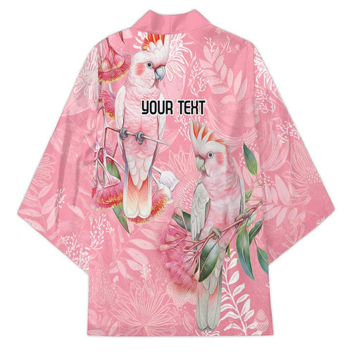 Personalised Galah Cockatoo Eucalyptus Flowers Kimono Australian Breast Cancer Spirit - Aussie Hoodie