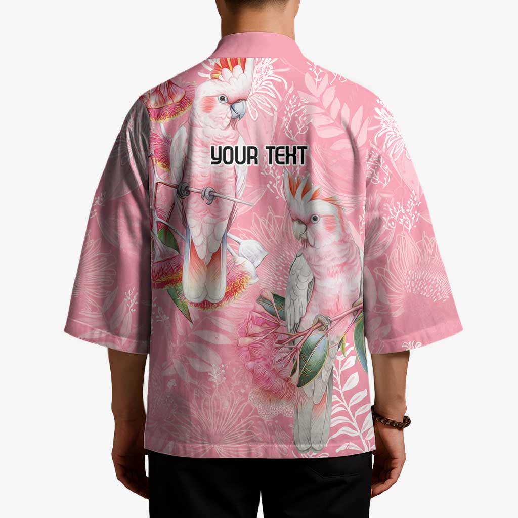 Personalised Galah Cockatoo Eucalyptus Flowers Kimono Australian Breast Cancer Spirit - Aussie Hoodie