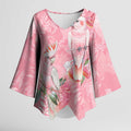 Personalised Galah Cockatoo Eucalyptus Flowers Kimono Sleeve Blouse Australian Breast Cancer Spirit - Aussie Hoodie