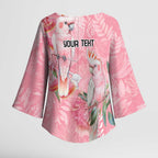 Personalised Galah Cockatoo Eucalyptus Flowers Kimono Sleeve Blouse Australian Breast Cancer Spirit - Aussie Hoodie