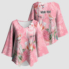 Personalised Galah Cockatoo Eucalyptus Flowers Kimono Sleeve Blouse Australian Breast Cancer Spirit - Aussie Hoodie