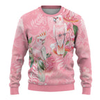 Personalised Galah Cockatoo Eucalyptus Flowers Ugly Christmas Sweater Australian Breast Cancer Spirit - Aussie Hoodie