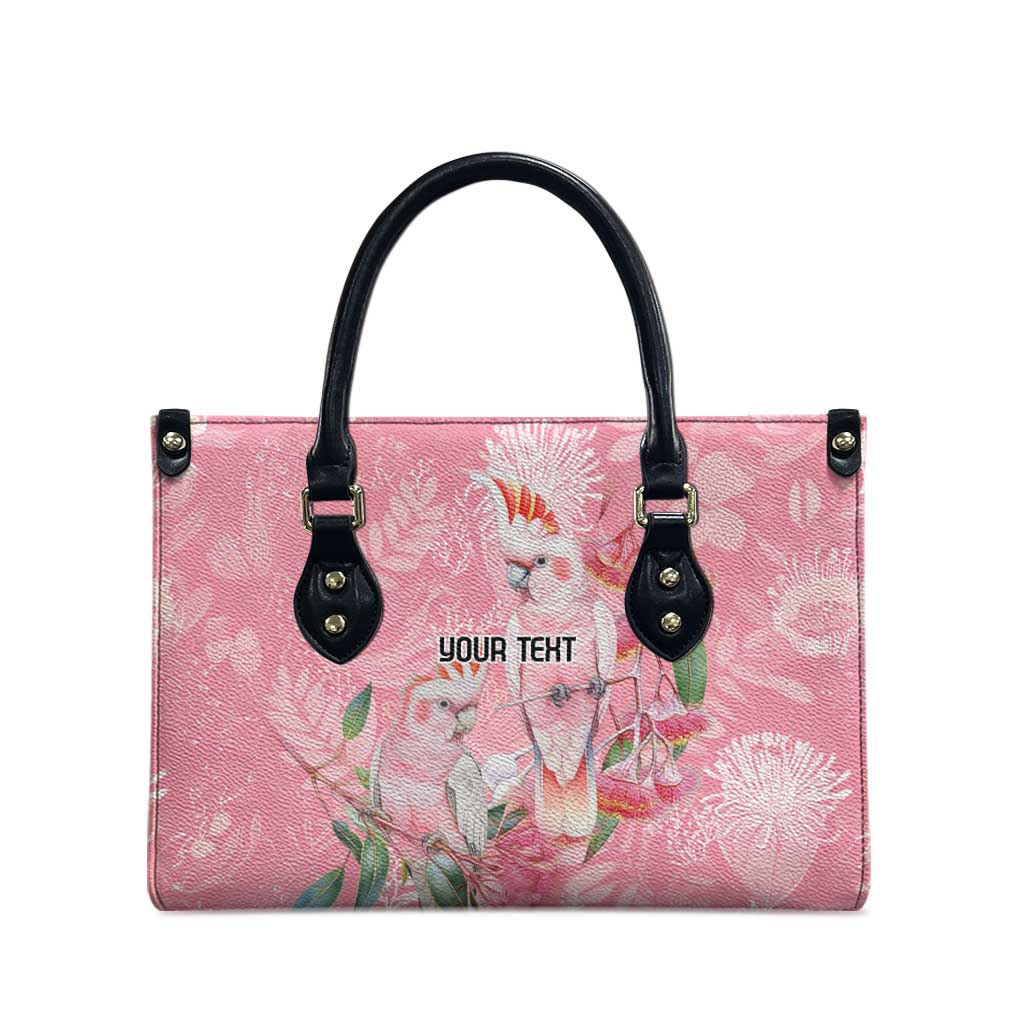 Personalised Galah Cockatoo Eucalyptus Flowers Leather Bag Australian Breast Cancer Spirit - Aussie Hoodie