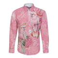 Personalised Galah Cockatoo Eucalyptus Flowers Long Sleeve Button Shirt Australian Breast Cancer Spirit - Aussie Hoodie