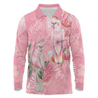 Personalised Galah Cockatoo Eucalyptus Flowers Long Sleeve Polo Shirt Australian Breast Cancer Spirit - Aussie Hoodie