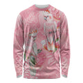 Personalised Galah Cockatoo Eucalyptus Flowers Long Sleeve Shirt Australian Breast Cancer Spirit - Aussie Hoodie