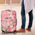 Personalised Galah Cockatoo Eucalyptus Flowers Luggage Cover Australian Breast Cancer Spirit - Aussie Hoodie