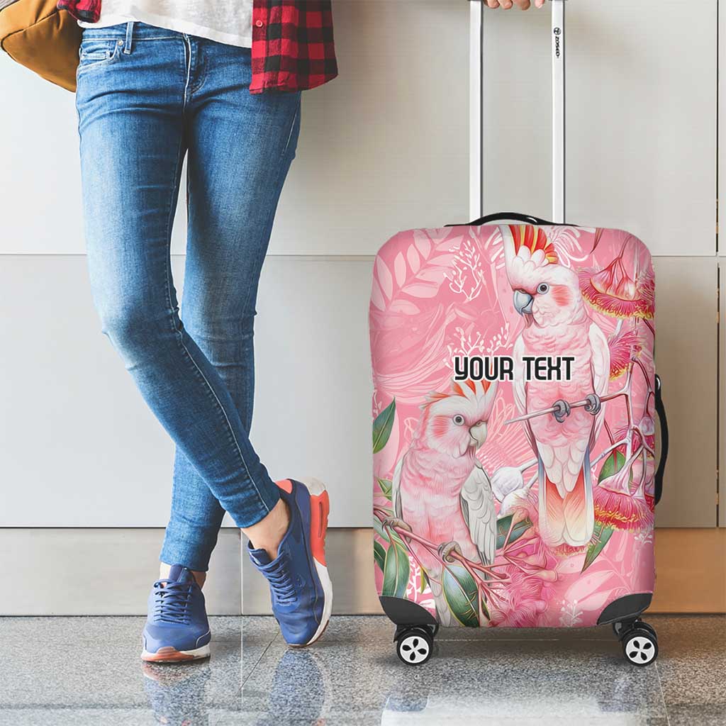 Personalised Galah Cockatoo Eucalyptus Flowers Luggage Cover Australian Breast Cancer Spirit - Aussie Hoodie