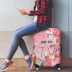 Personalised Galah Cockatoo Eucalyptus Flowers Luggage Cover Australian Breast Cancer Spirit - Aussie Hoodie