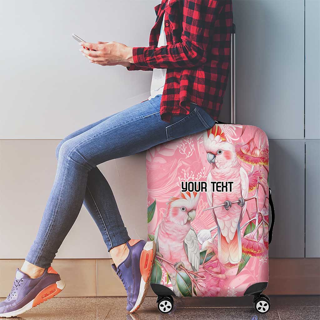 Personalised Galah Cockatoo Eucalyptus Flowers Luggage Cover Australian Breast Cancer Spirit - Aussie Hoodie