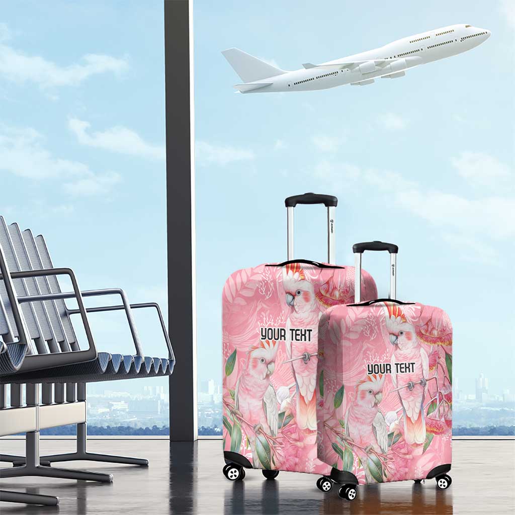 Personalised Galah Cockatoo Eucalyptus Flowers Luggage Cover Australian Breast Cancer Spirit - Aussie Hoodie