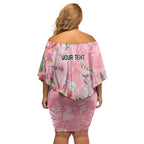 Personalised Galah Cockatoo Eucalyptus Flowers Off Shoulder Short Dress Australian Breast Cancer Spirit - Aussie Hoodie