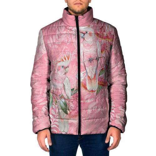 Personalised Galah Cockatoo Eucalyptus Flowers Padded Jacket Australian Breast Cancer Spirit - Aussie Hoodie