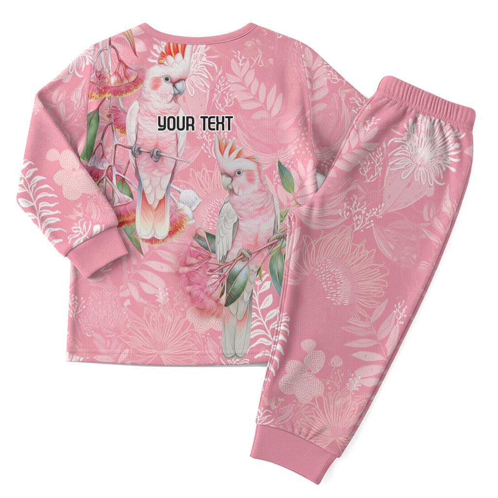 Personalised Galah Cockatoo Eucalyptus Flowers Christmas Pajama Set Australian Breast Cancer Spirit - Aussie Hoodie