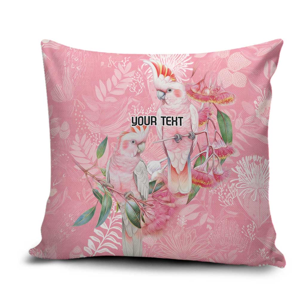 Personalised Galah Cockatoo Eucalyptus Flowers Pillow Cover Australian Breast Cancer Spirit - Aussie Hoodie