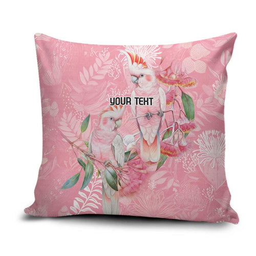 Personalised Galah Cockatoo Eucalyptus Flowers Pillow Cover Australian Breast Cancer Spirit - Aussie Hoodie