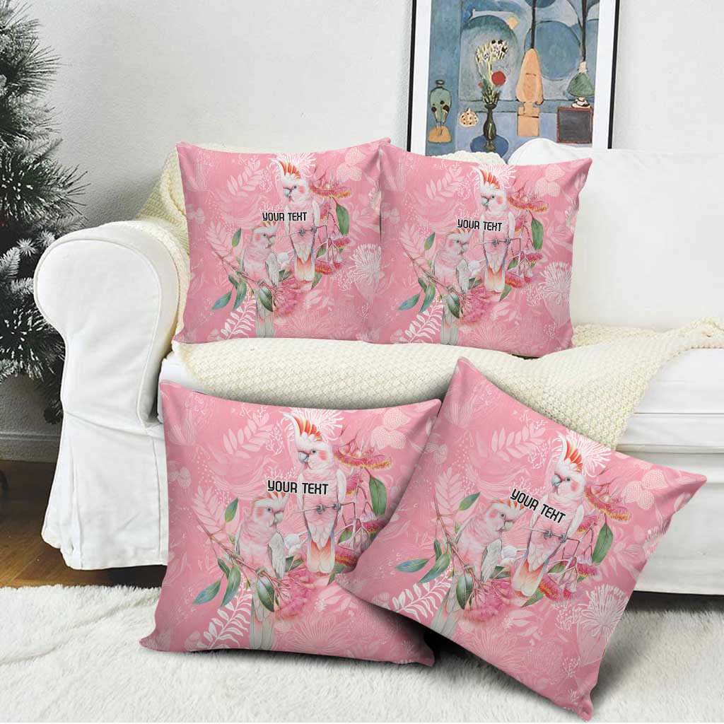Personalised Galah Cockatoo Eucalyptus Flowers Pillow Cover Australian Breast Cancer Spirit - Aussie Hoodie