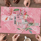 Personalised Galah Cockatoo Eucalyptus Flowers Puzzle Australian Breast Cancer Spirit - Aussie Hoodie