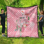 Personalised Galah Cockatoo Eucalyptus Flowers Quilt Australian Breast Cancer Spirit - Aussie Hoodie