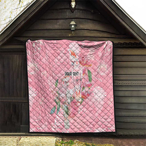 Personalised Galah Cockatoo Eucalyptus Flowers Quilt Australian Breast Cancer Spirit - Aussie Hoodie