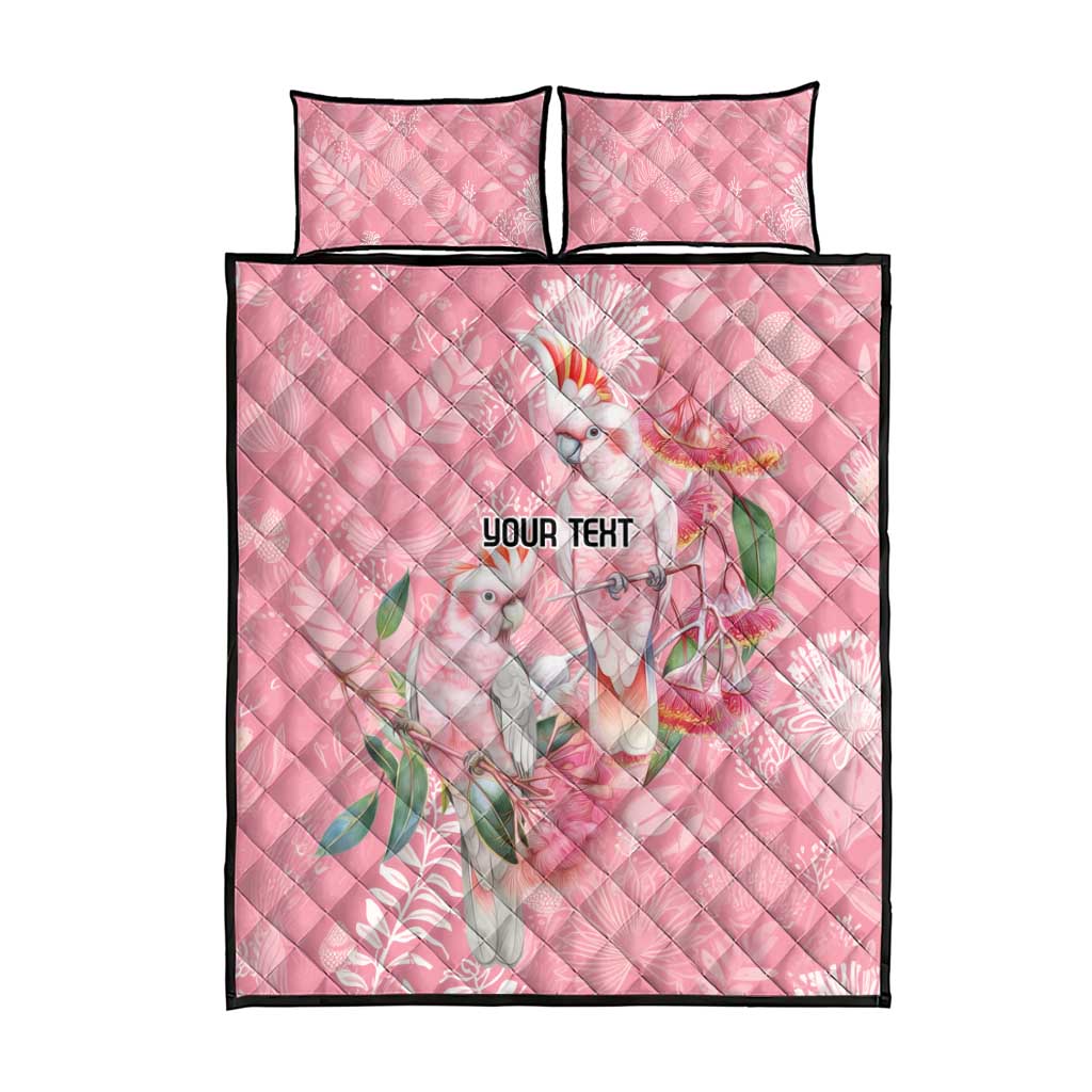 Personalised Galah Cockatoo Eucalyptus Flowers Quilt Bed Set Australian Breast Cancer Spirit - Aussie Hoodie