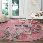 Personalised Galah Cockatoo Eucalyptus Flowers Round Carpet Australian Breast Cancer Spirit - Aussie Hoodie