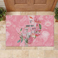 Personalised Galah Cockatoo Eucalyptus Flowers Rubber Doormat Australian Breast Cancer Spirit - Aussie Hoodie
