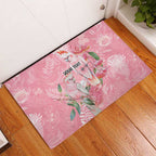 Personalised Galah Cockatoo Eucalyptus Flowers Rubber Doormat Australian Breast Cancer Spirit - Aussie Hoodie