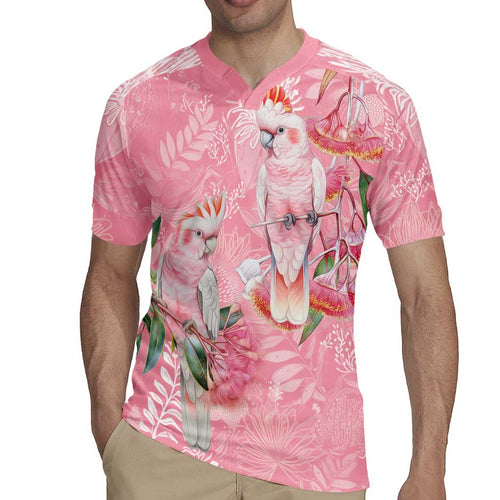 Personalised Galah Cockatoo Eucalyptus Flowers Rugby Jersey Australian Breast Cancer Spirit - Aussie Hoodie