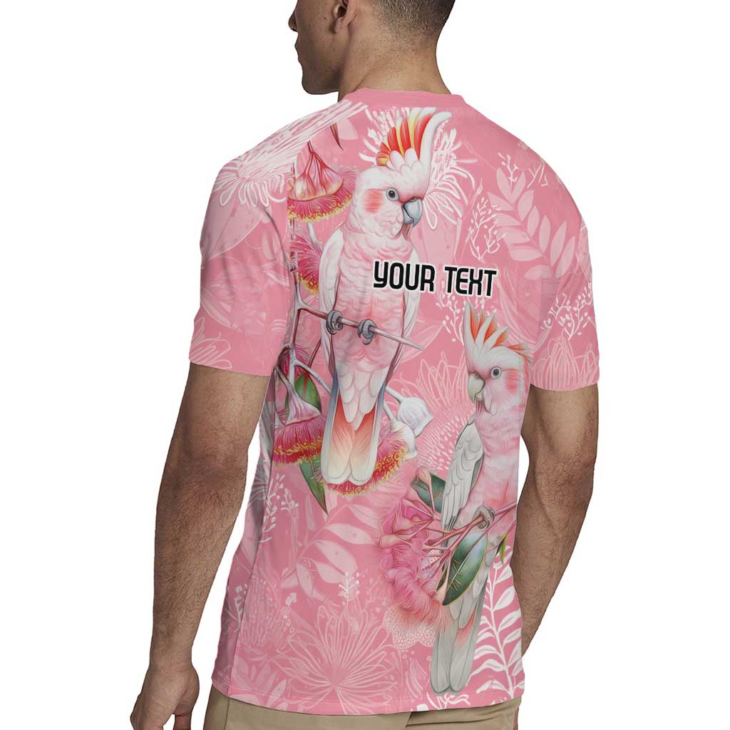 Personalised Galah Cockatoo Eucalyptus Flowers Rugby Jersey Australian Breast Cancer Spirit - Aussie Hoodie