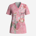 Personalised Galah Cockatoo Eucalyptus Flowers Scrub Top Australian Breast Cancer Spirit - Aussie Hoodie