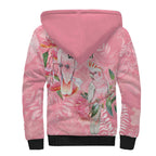 Personalised Galah Cockatoo Eucalyptus Flowers Sherpa Hoodie Australian Breast Cancer Spirit - Aussie Hoodie