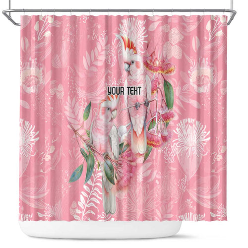 Personalised Galah Cockatoo Eucalyptus Flowers Shower Curtain Australian Breast Cancer Spirit - Aussie Hoodie