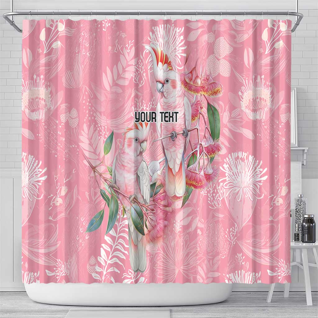 Personalised Galah Cockatoo Eucalyptus Flowers Shower Curtain Australian Breast Cancer Spirit - Aussie Hoodie