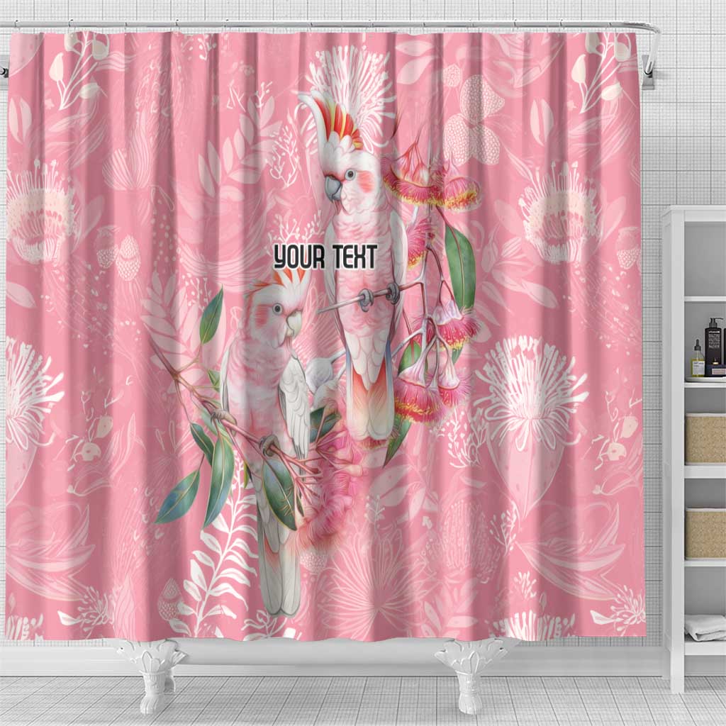 Personalised Galah Cockatoo Eucalyptus Flowers Shower Curtain Australian Breast Cancer Spirit - Aussie Hoodie
