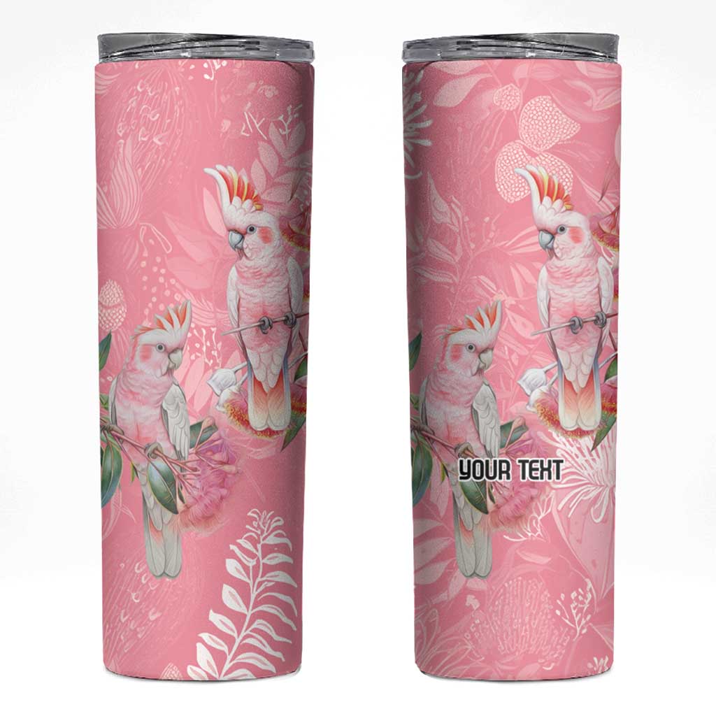 Personalised Galah Cockatoo Eucalyptus Flowers Skinny Tumbler Australian Breast Cancer Spirit - Aussie Hoodie