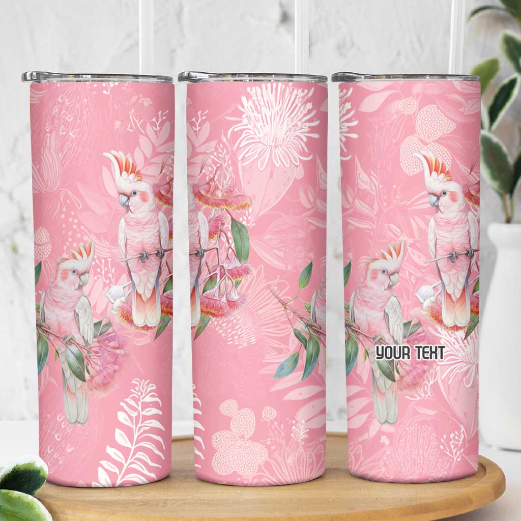 Personalised Galah Cockatoo Eucalyptus Flowers Skinny Tumbler Australian Breast Cancer Spirit - Aussie Hoodie